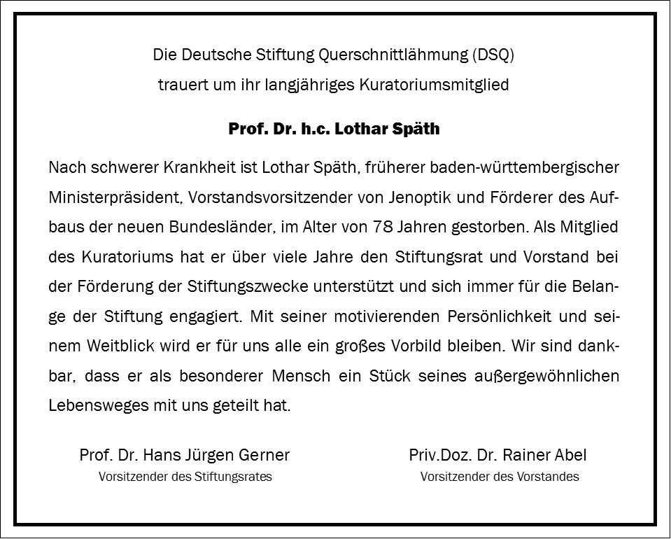 Traueranzeige Lothar Späth Traueranzeige Lothar Späth